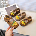 Vancahao kids' mongolian velvet leather shoes,  spring/autumn new collection, girls' fashion cartoon princess shoes, soft sole flats