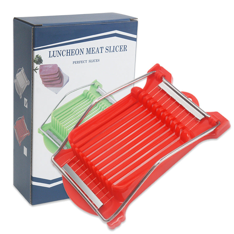 10-Line Lunch Meat Ham Slicer Kitchen Tools Fruit Cutting Banana Slices Egg Sausage Splitting Color Box