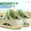 2025 new women's wedge platform clogs - summer outdoor wear, thick sole, two-wear style, chunky heel, non-slip beach sandals & slippers