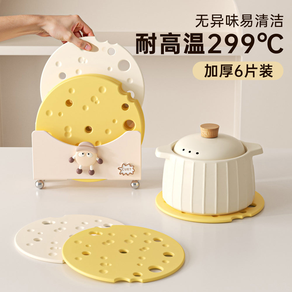 Silicone insulated placemat - cream style table protector, bowl mat, plate & pot holder, premium coaster, high-temperature resistant placemat