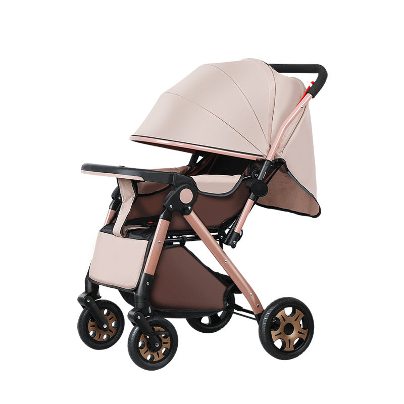 Two-way baby stroller, convertible from upright to reclining, foldable, lightweight, high-view stroller, suitable for ages 0-3 years. dropshipping available