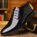 Genuine soft leather men's dress shoes - new spring/autumn collection - business formal leather shoes for men - korean style soft leather pointed toe - british style mid-aged wedding shoes