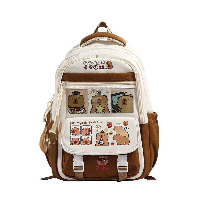 Manufacturer casual schoolbag male and female primary school students 6th grade junior high school students cartoon cute new Internet celebrity backpack backpack