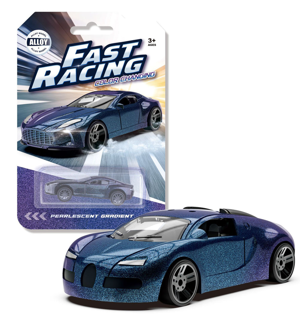 temperature-changing alloy car toy boy racing model kidsren's artificial car model metal sports car wholesale