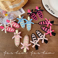 Ballet-style bow ribbon braided hair clip, seamless, versatile, sweet and edgy color palette, perfect for bangs, flyaways, and side hair styling