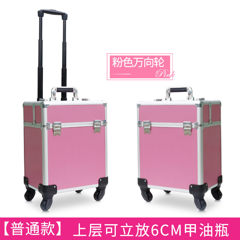 Haosen, cosmetic case, large capacity, trolley case with password lock, special storage toolbox for manicure embroiderers