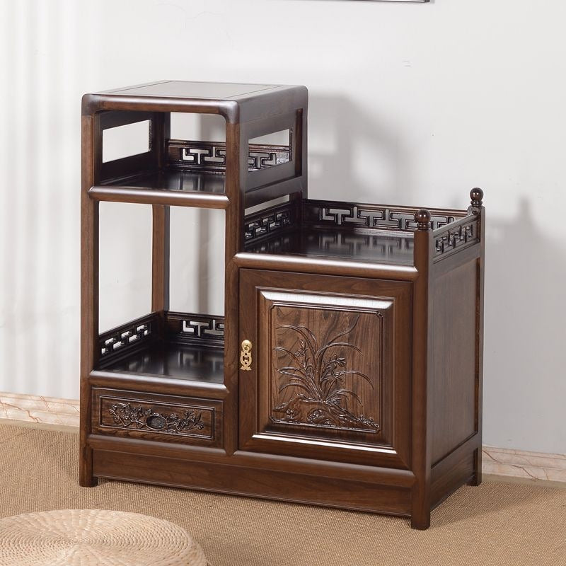 Living room tea cabinet old elm chinoiserie tea table solid wood sideboard sofa side cabinet restaurant wine cabinet locker