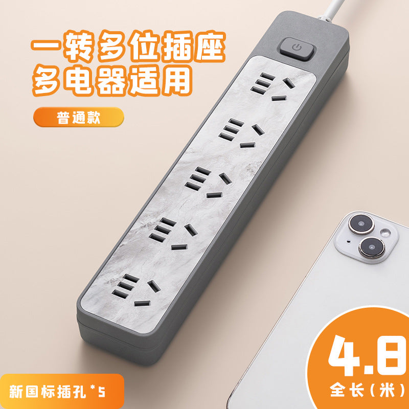 Custom pattern marble socket panel multi-outlet power strip with usb charging, 10a, corded, multiple outlets