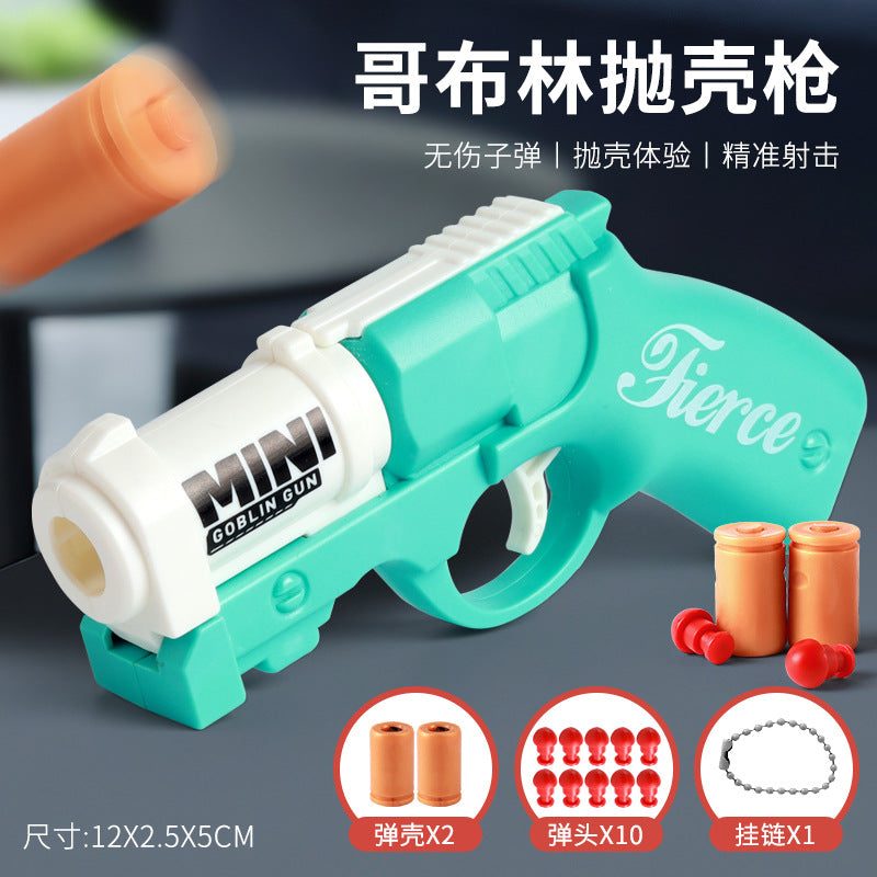 Mini shell ejection goblin hand cannon bolt action toy gun for boys, shotgun toy pistol model