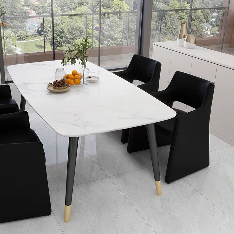 Italian style home dining chair backrest chair bar sales department reception negotiation table and chair combination solid wood armrest soft bag