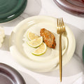 Ceramic steak dinner plate western food light luxury classy sense creative dessert plate for home donut high value dish plate