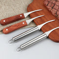 Stainless steel shrimp deveiner - portable kitchen tool for peeling, back opening, and vein removal