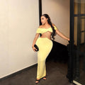 European and american cross-border women's fashion:  autumn new arrival - solid color sleeveless off-the-shoulder bandeau sexy bodycon mini dress