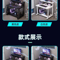 Carbon fiber computer desk - all-in-one desktop gaming table for home, multi-tier office desk, small apartment mobile study table