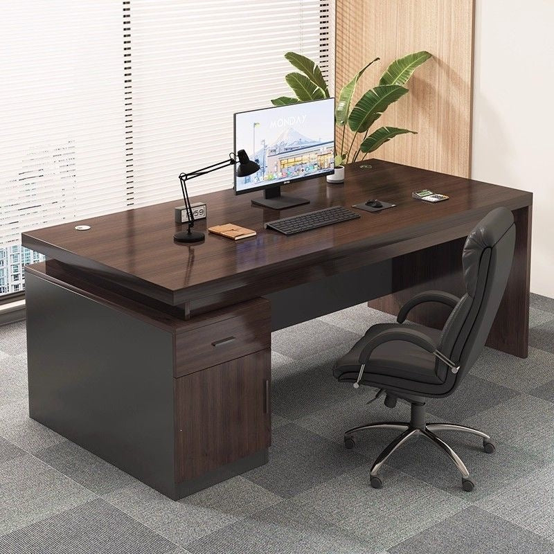Office desk - minimalist modern manager desk, employee workstation, home computer desk, student study desk, executive desk