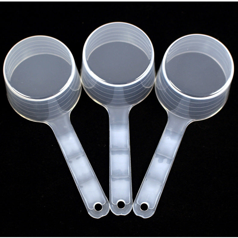 Mask measuring spoon 50ml plastic feed fertilizer pesticide measuring spoon laundry detergent powder spoon filled with water 50g