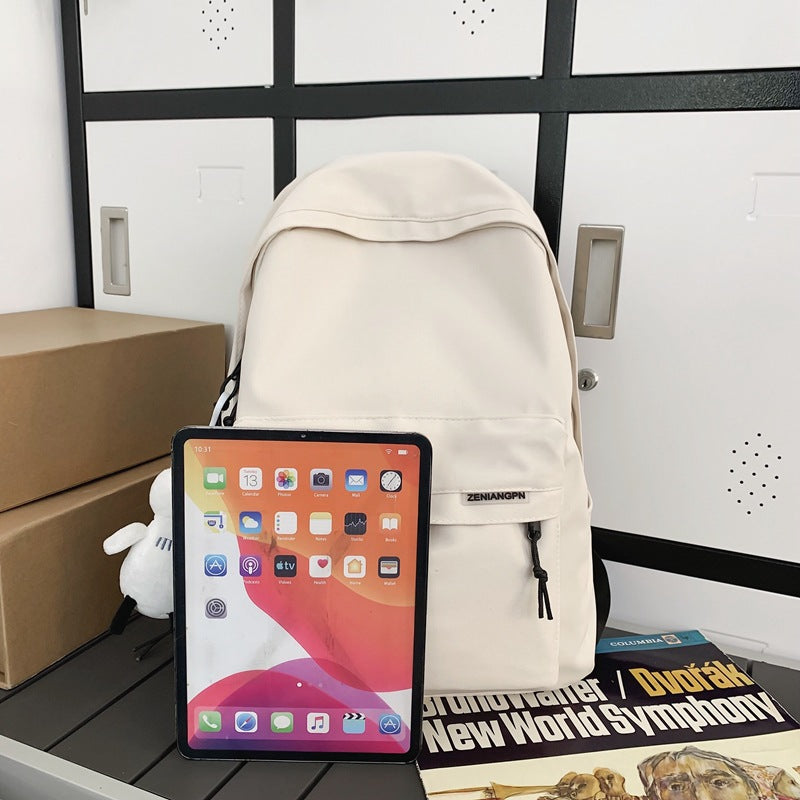 Couple backpack simple large capacity travel backpack female leisure Japanese junior high school student high school student schoolbag male