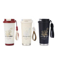 Ceramic-lined coffee mug, 316 stainless steel, high-style straw water bottle, insulated tumbler, portable travel mug, gift cup