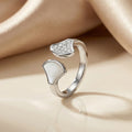 Popular easiest for match copper inlaid zirconium inlaid diamond skirt ring for women accessible luxury niche exquisite live mouth new ring jewelry