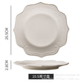 Creative retro western tableware suit restaurant for home italian stylish style grids kiln bowl plates ceramic wholesale