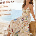 women's summer maxi dress - cross-border european & american style - elegant & chic printed slip dress