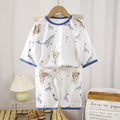 Comfortable tianzhu cottonkids home clothes suitsummernew arrivalboys pajamasgirls air conditioning clothes baby summer style children