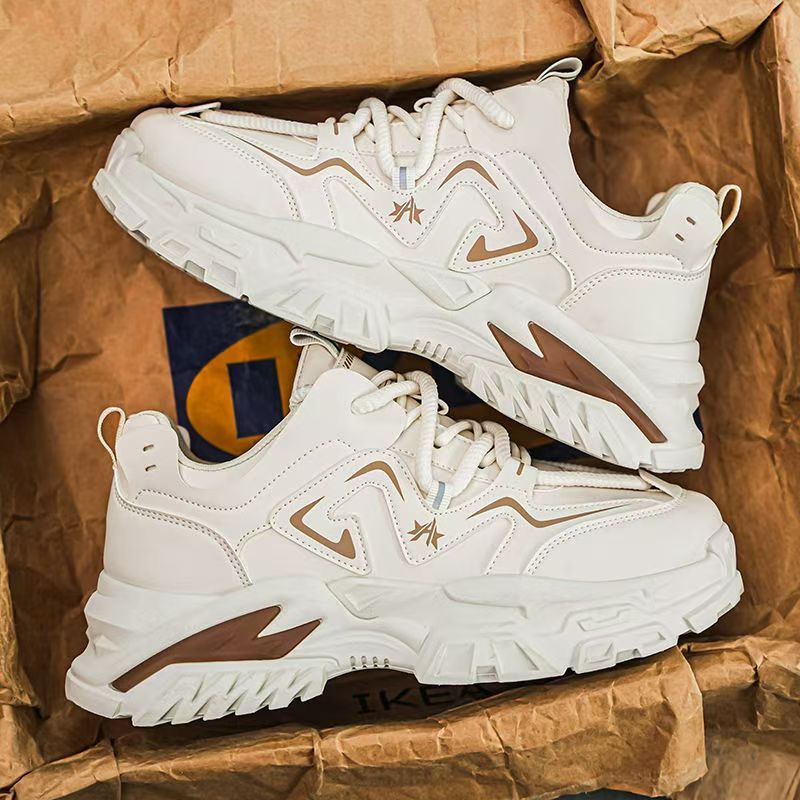 Men's spring work shoes: construction, labor, safety, athletic, casual, retro, thick-soled, height-increasing, workwear, dad shoes