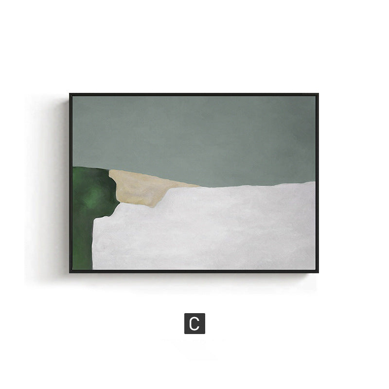 Customized wabi-sandy wind abstract living room meter box decorative painting Nordic wind push-pull electric box hanging painting weak electric box blocking painting