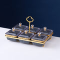 Gray gold fruit plate six-piece set