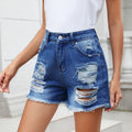 European and american cross-border e-commerce women's summer new arrivals: , independent stores,  - tassel fringe distressed denim shorts & hot pants