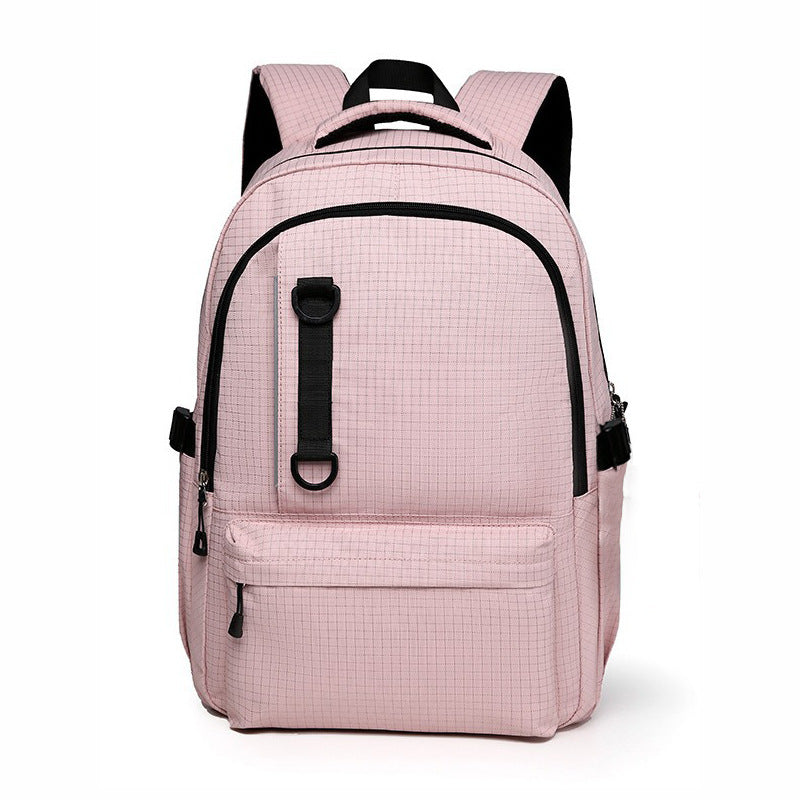 Cross-border new fashion casual backpack trend large capacity junior high school student schoolbag lightweight simple travel backpack