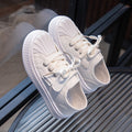 Girls' shell toe canvas shoes breathable boys' athletic sneakers  new spring/autumn kids' casual white shoes trendy