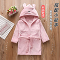 Girls' autumn/winter clothing: cute fleece-lined outerwear for baby girls, princess bathrobes for infants aged 0-3 years