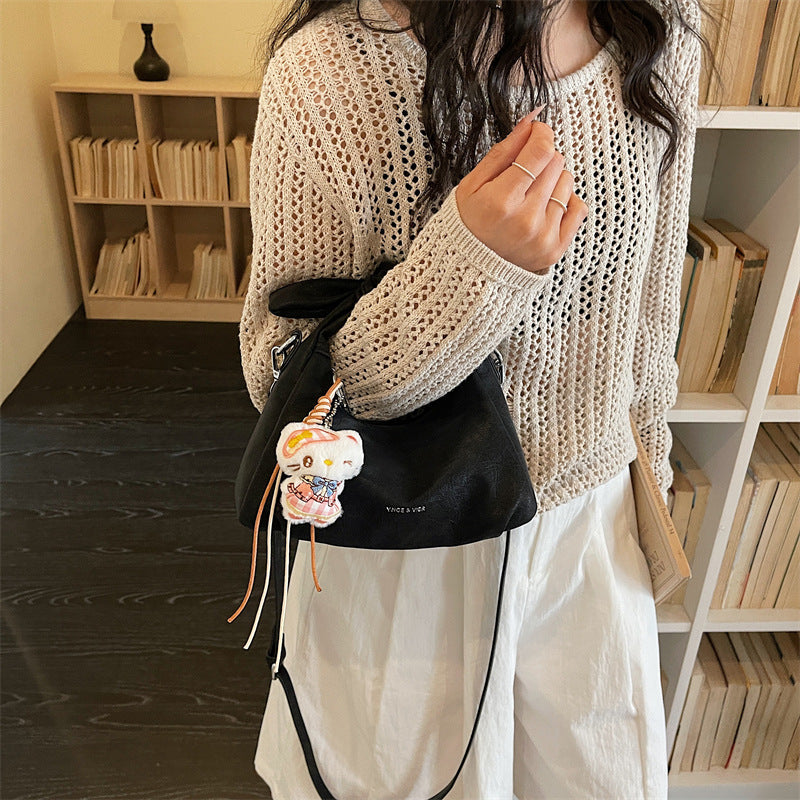 Sweet pleated handbag - 2026 spring new arrival - korean style fashion casual shoulder bag - minimalist chic crossbody bag