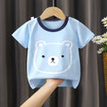 Short t-shirt-blue bear head