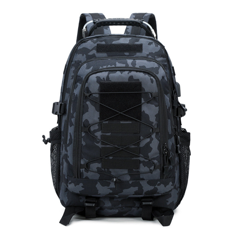 Outdoor sports mountaineering bag large capacity Oxford cloth camouflage tactical backpack men's large capacity multi-compartment backpack