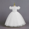 Export ready-made one shoulder kids dress strap princess dress female flower girl christmas dress kids dress