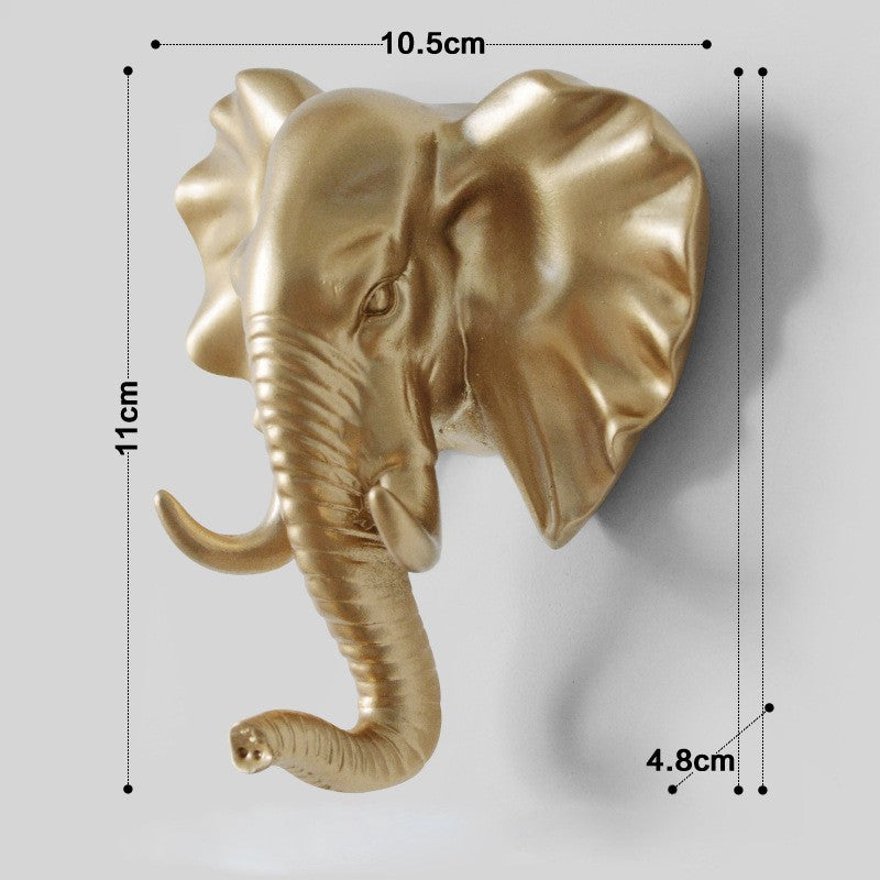 European-style decorative wall hooks - super strong adhesive, no-drill door back hooks, multi-purpose deer head hooks for hanging clothes