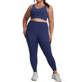plus size high elastic yoga fitness wear women's brushed nude yoga wear suit running bubble wrap sportswear