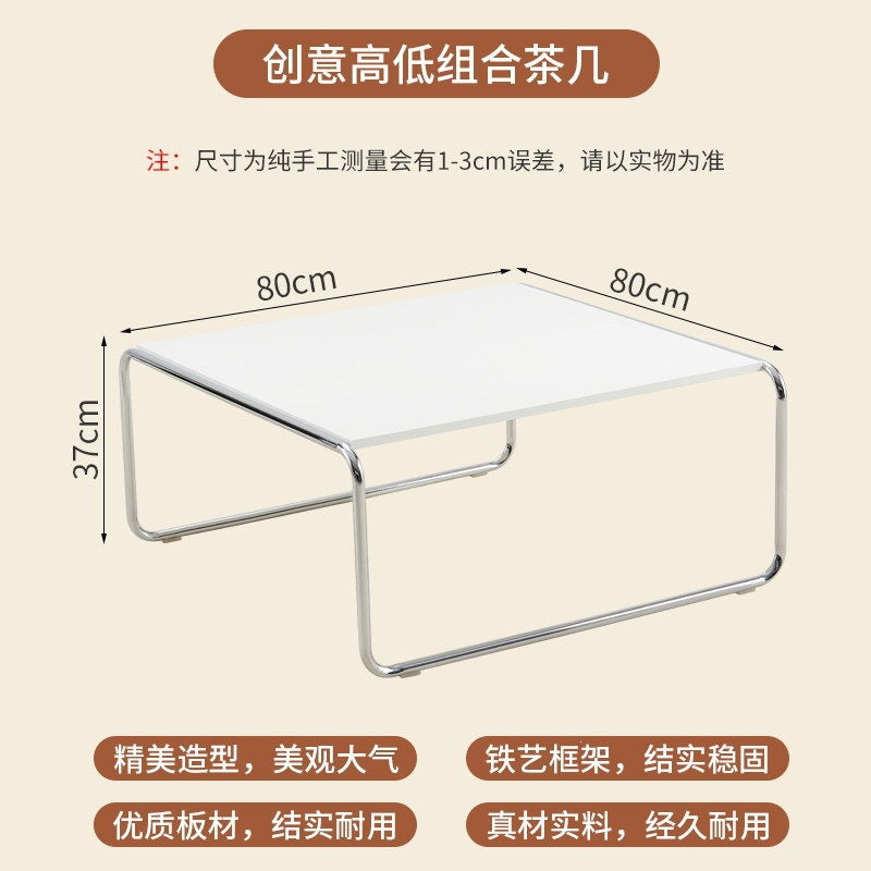 Langyujia for homewrought iron coffee table side table living room sofa creative coffee table bracket combination paint combination cream style