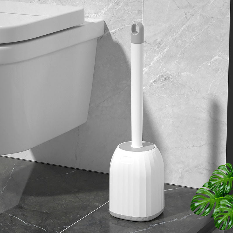 Toilet brush toilet brush placer clean no dead angle round head brush with bottom base toilet brush for home bathroom