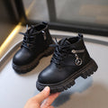 Kids' martin boots - new spring/autumn collection: leather ankle boots with side zipper for boys and girls - little yellow boots