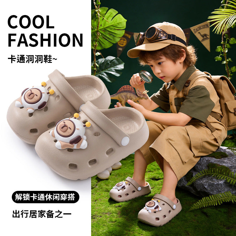 Eva squishy sandals for boys and girls - cartoon design, thick sole, non-slip, perfect for summer outdoor wear