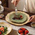 Vintage chic dinnerware set - restaurant, hotel, and home use - unique shaped dessert plates, pastry bowls, and rice bowls - wholesale