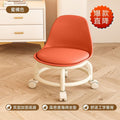 For homemovable backrest small chair pulley stool universal wheel small stool kids plastic backrest chair with wheels