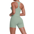 New arrival: seamless, body-hugging yoga set - sexy open-back, high-waisted, butt-lifting workout shorts - quick-dry running & fitness apparel