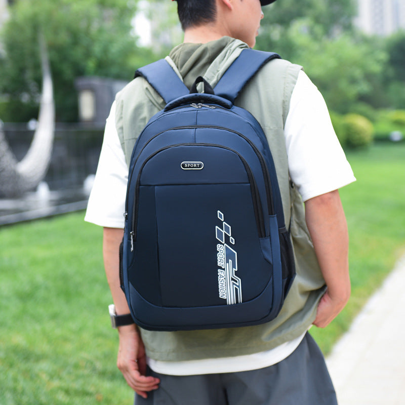 New men's business travel backpack fashionable versatile waterproof wear-resistant backpack large-capacity travel travel schoolbag