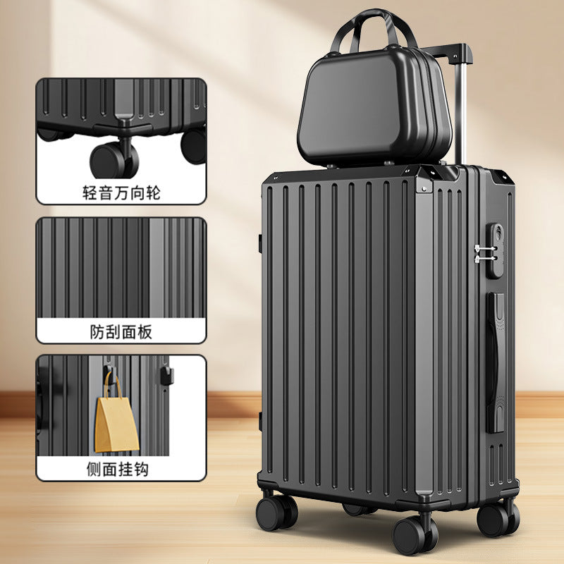 New suitcase 24-inch student trolley suitcase universal silent wheel suitcase large capacity boarding password case