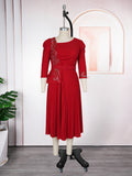 Amazon fashion elegance commuting pleated skirt cross-border women's clothing african foreign trade women's clothing plus size pleated dress