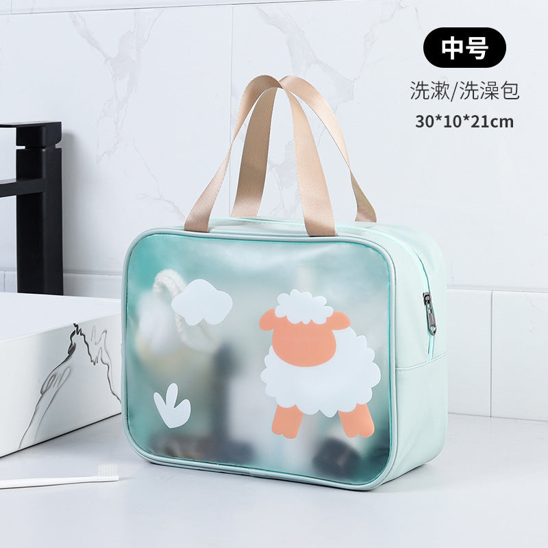 Portable Children's Cartoon Bath Bag Beach Bag Fitness Swimming Dry and Wet Separation Wash Bag PVC Storage Bag